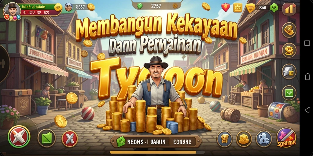 Screenshot utama menampilkan gameplay Tycoon yang menarik.
