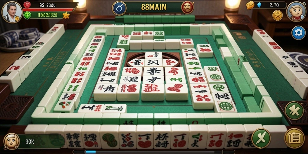 Screenshot gameplay Mahjong yang memikat dari 88MAIN.