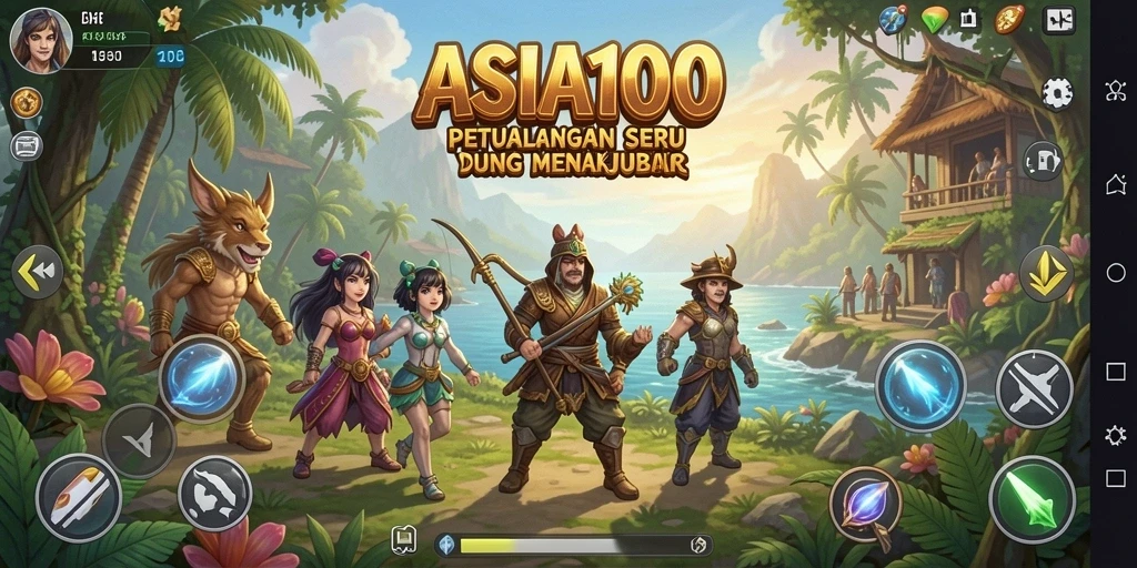 Tampilan gameplay ASIA100 yang menakjubkan dengan lingkungan yang luas.