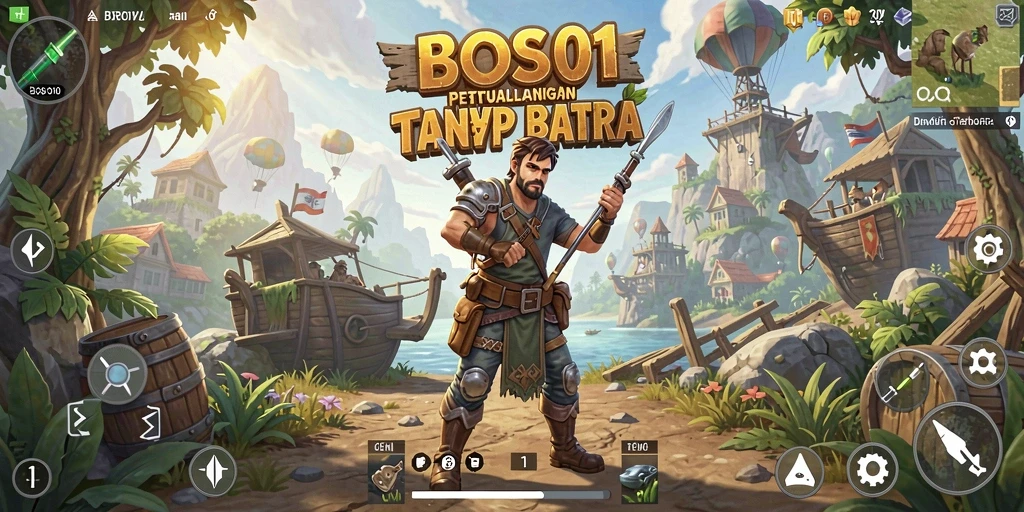 Tampilan menakjubkan dari dunia terbuka dalam BOS01.