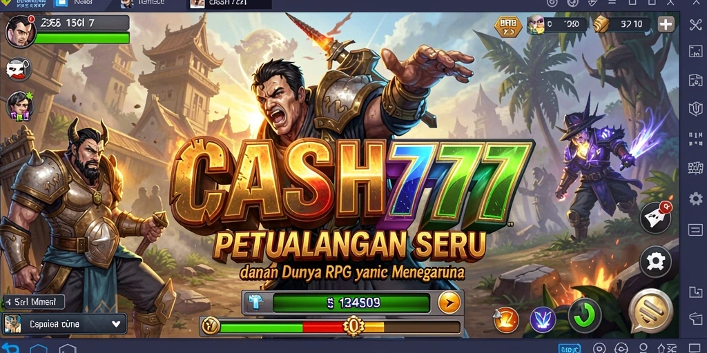 Tampilan gameplay CASH777 yang epik dan menegangkan.