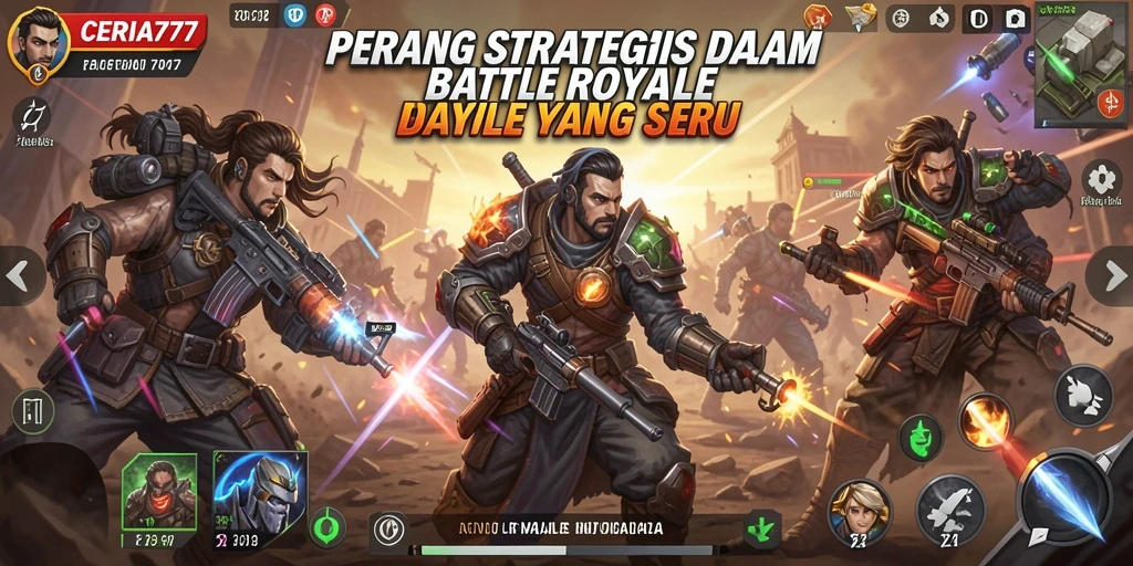 Gameplay intens di CERIA777 dengan pertempuran seru Battle Royale.