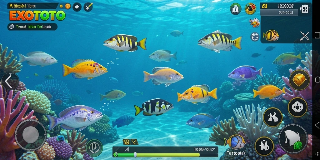 Tampilan menakjubkan dalam gameplay Tembak Ikan EXOTOTO.