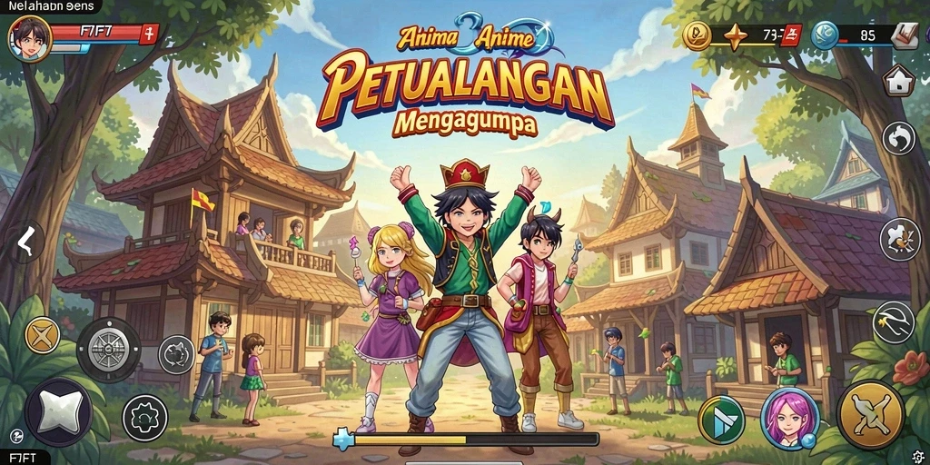 Screenshot gameplay F7F7 yang menampilkan aksi seru di dunia Anime.