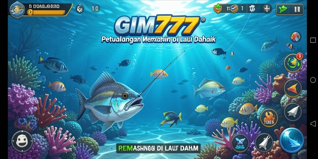Tampilan grafik menakjubkan dari game memancing GIM777 yang mendebarkan.