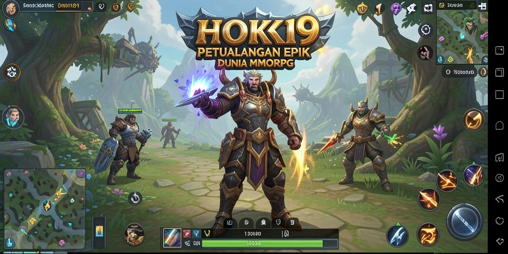 Tampilan gameplay HOKI9 dalam petualangan MMORPG.
