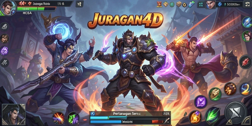Screenshot menampilkan aksi pertarungan seru di JURAGAN4D.