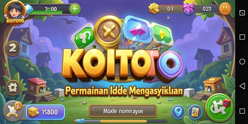 Tampilan screenshot utama KOITOTO menunjukkan gameplay idle yang menarik.