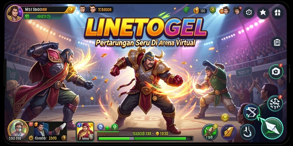 Tampilan gameplay yang seru dan dinamis dalam LINETOGEL.