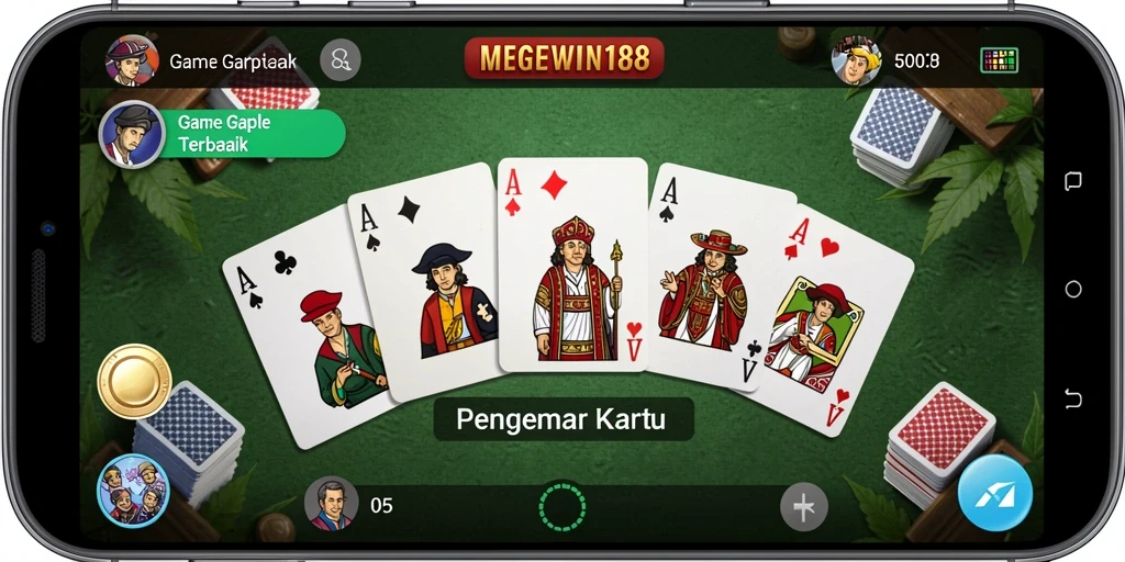 Tampilan gameplay seru dalam MEGEWIN188 saat bermain Gaple.