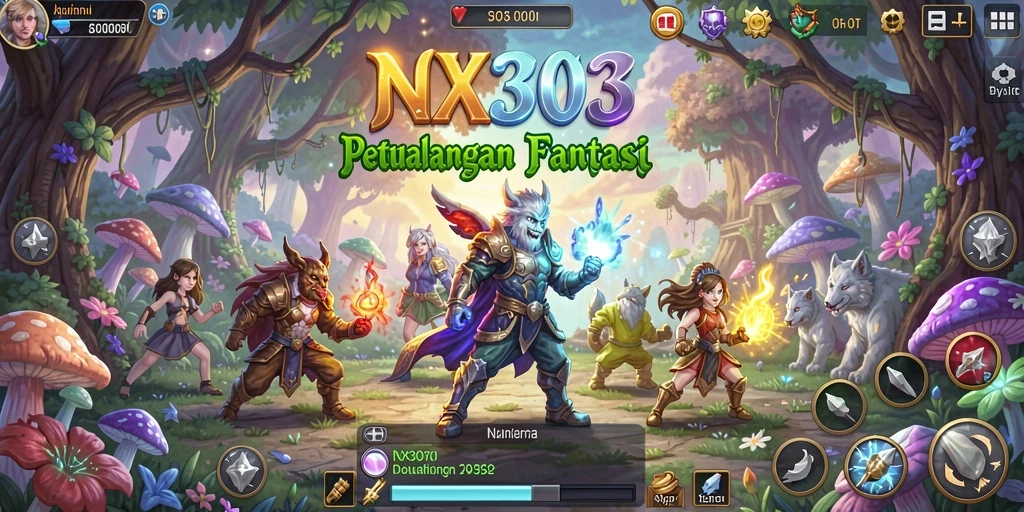 Screenshot gameplay NX303 yang menampilkan aksi petualangan mendebarkan.