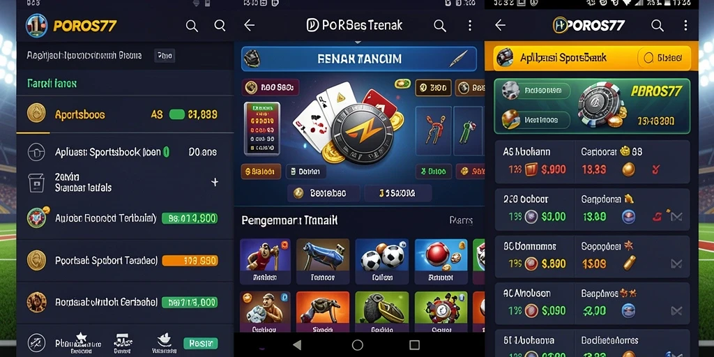Tampilan screenshot POROS77 menunjukkan antarmuka sportsbook yang interaktif.