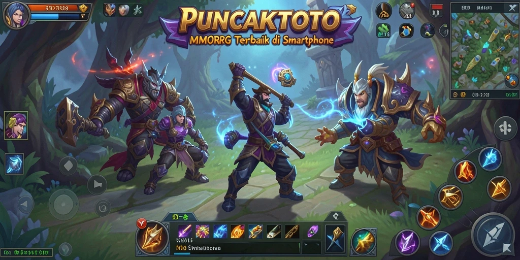 Tampilan gameplay seru dari PUNCAKTOTO yang menunjukkan aksi petualangan MMORPG.