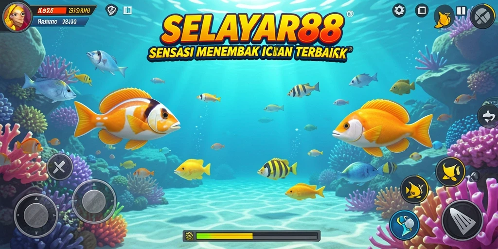 Tampilan gameplay Tembak Ikan SERU di SELAYAR88.