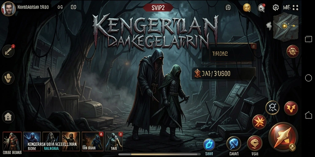 Screenshot gameplay SVIP2 yang menampilkan suasana Horror yang mencekam.