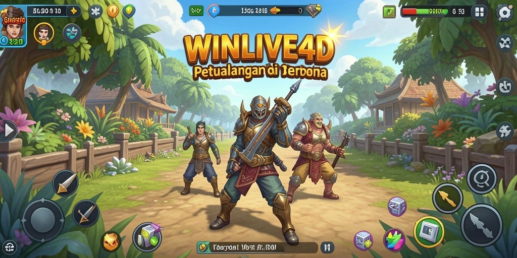 Tampilan gameplay WINLIVE4D yang mendebarkan dalam dunia terbuka.