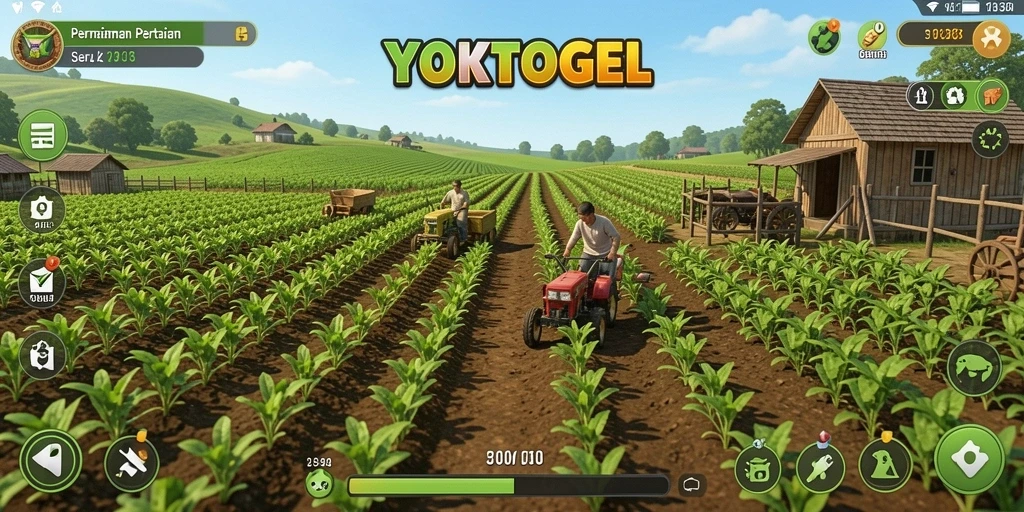 Tampilan gameplay menarik dari YOKTOGEL di lahan pertanian.